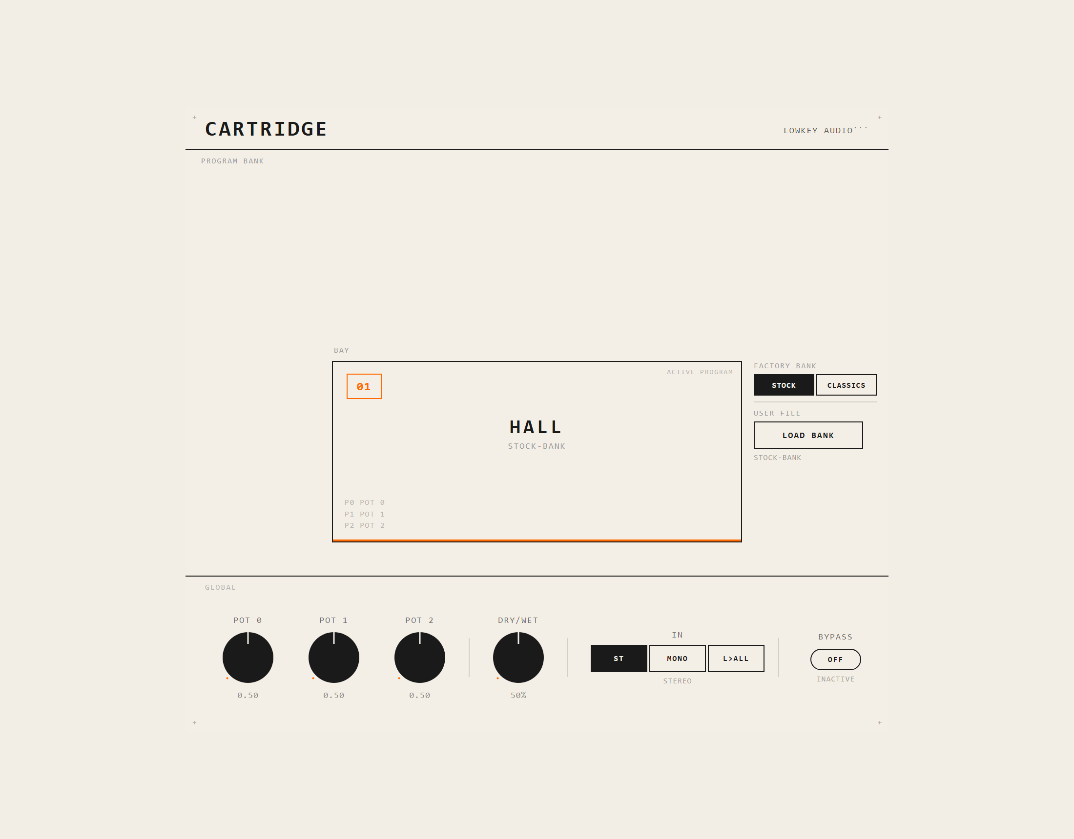 CARTRIDGE interface
