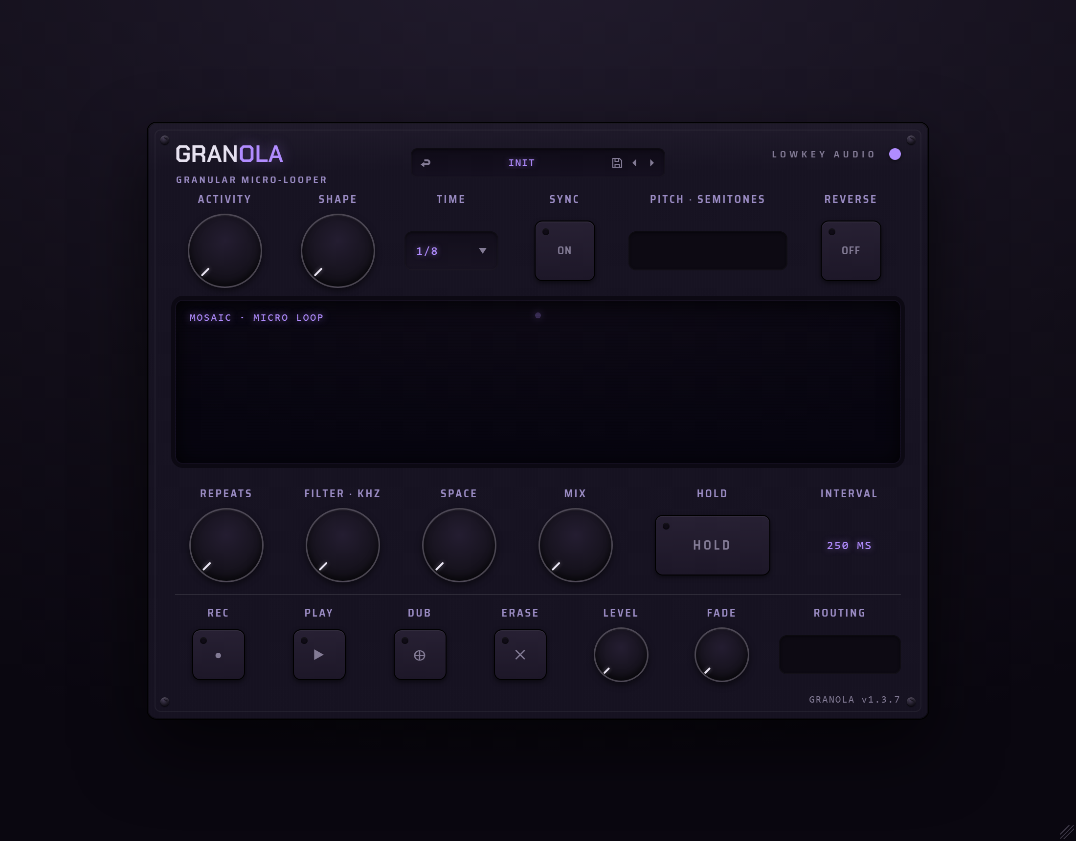 GRANOLA interface