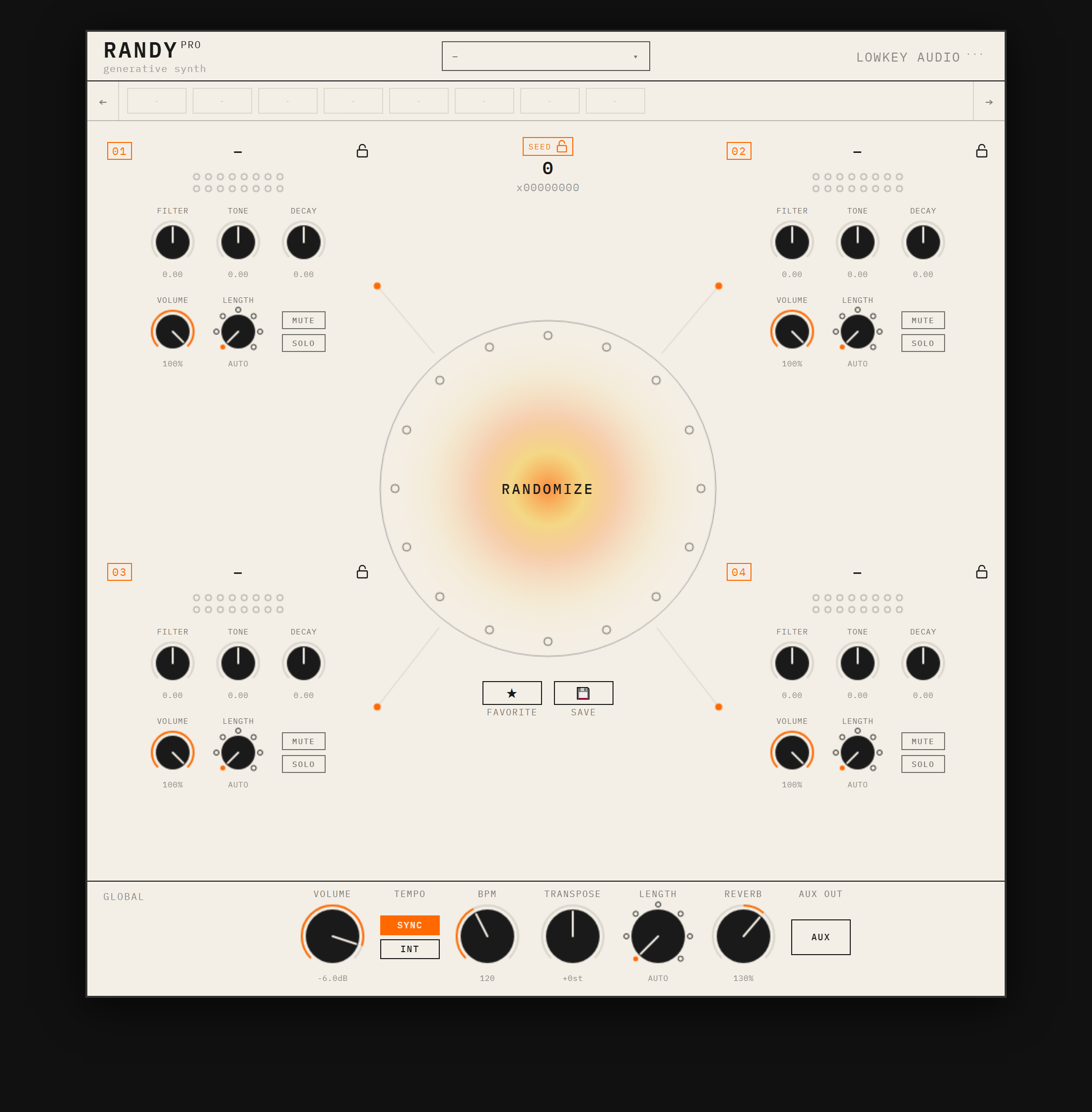 RANDY PRO interface